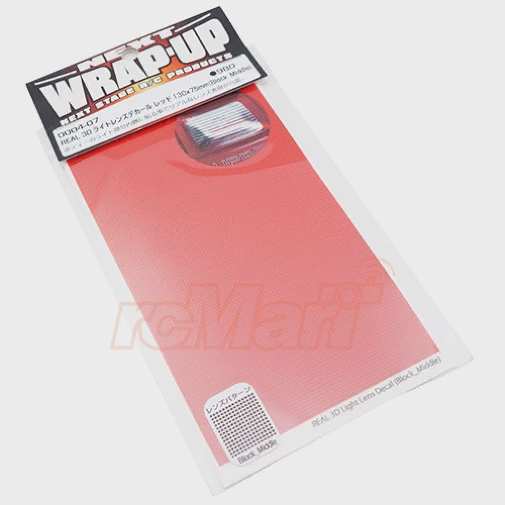 Wrap Up Next REAL 3D Light Lens Decal Red 130x75mm Block Middle