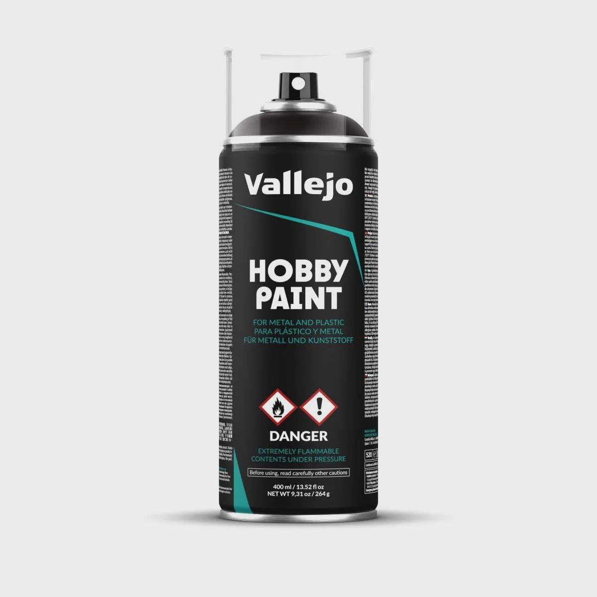 Vallejo Aerosol Silver 400ml Hobby Spray Paint