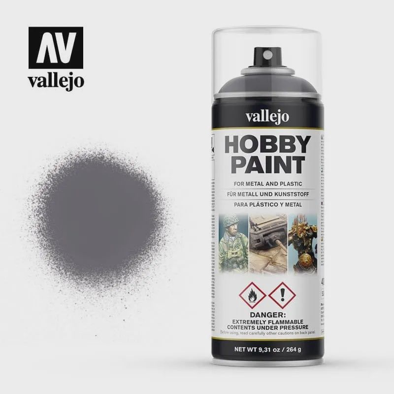 Vallejo Aerosol Gunmetal 400ml Hobby Spray Paint