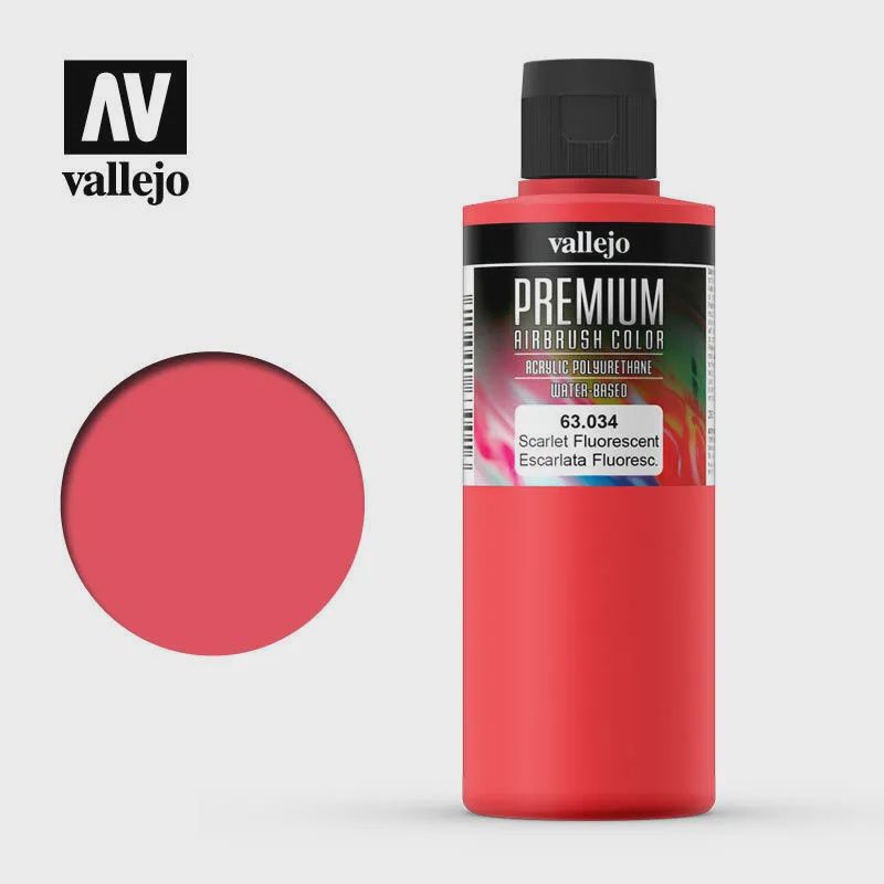 Vallejo Premium Color Scarlet Fluo 200 ml.