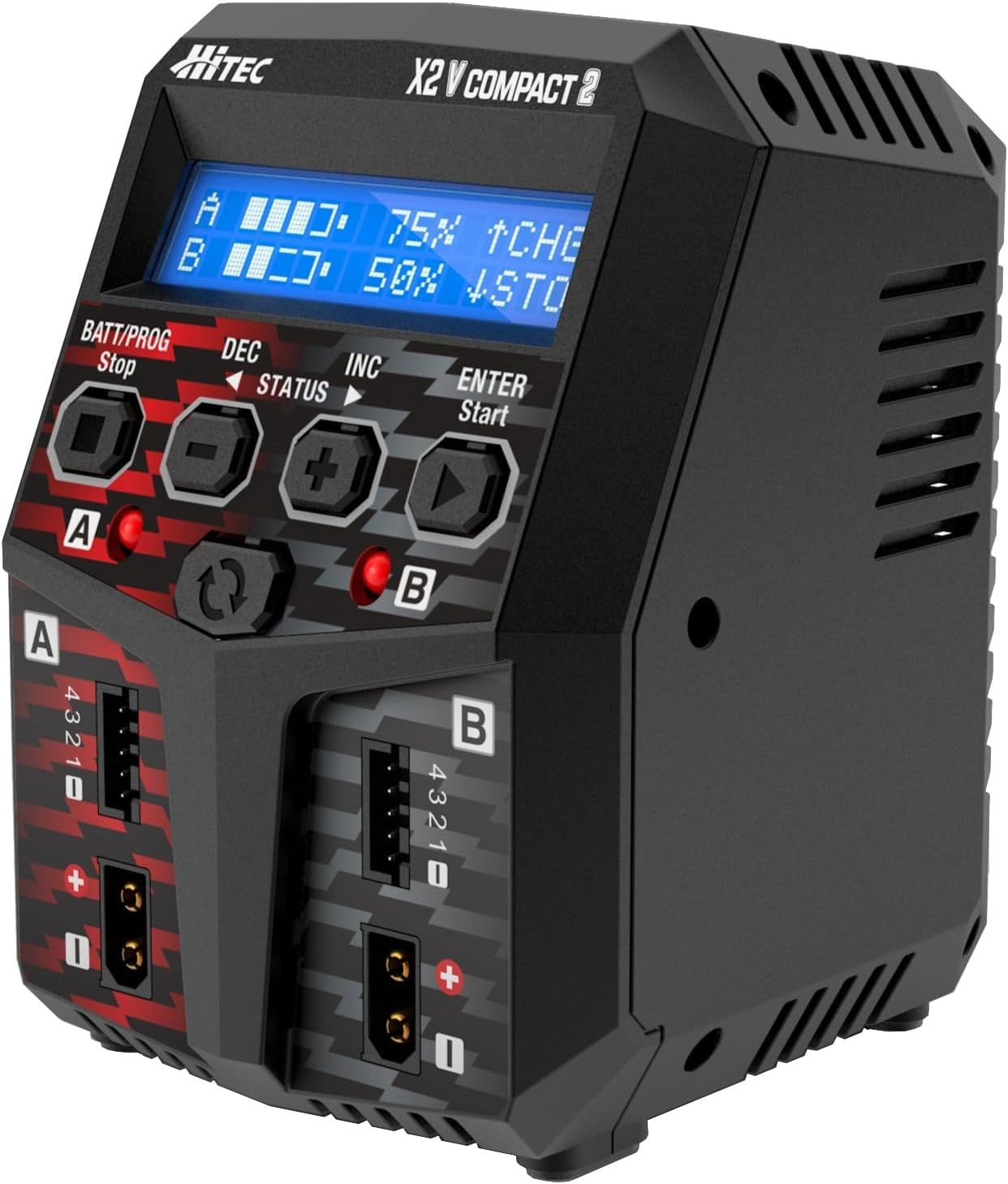 Hitec AC Balance Charger X2 Vertical Compact Dual Channel