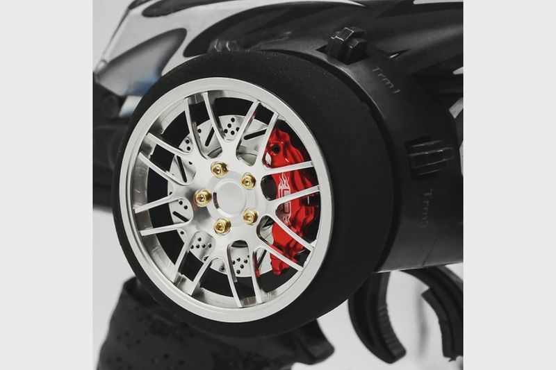 Yeah Racing Silver Aluminium Type B Transmitter Steering Wheel Set