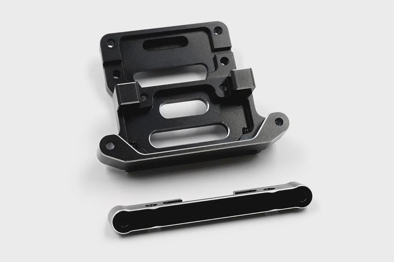 Yeah Racing Aluminium Rear Shock Tower Mount and Arm Mount - Black