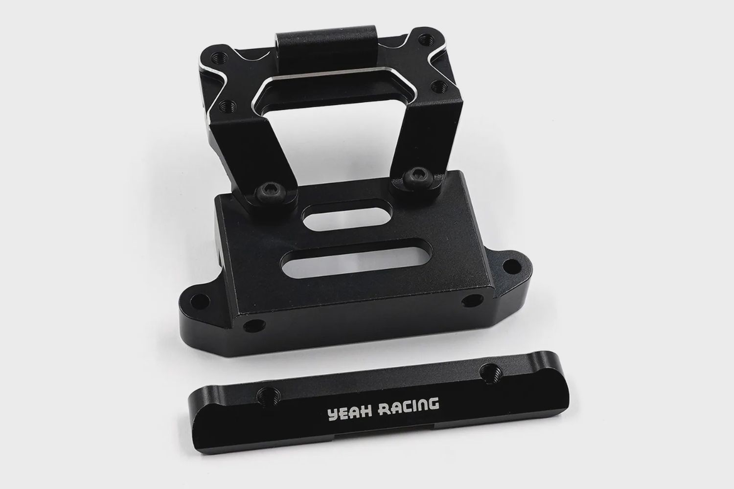 Yeah Racing Aluminium Rear Shock Tower Mount and Arm Mount - Black