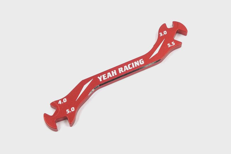 Yeah Racing Red Aluminium 3.0mm, 4.0mm, 5.0mm &amp; 5.5mm Turnbuckle Spanner