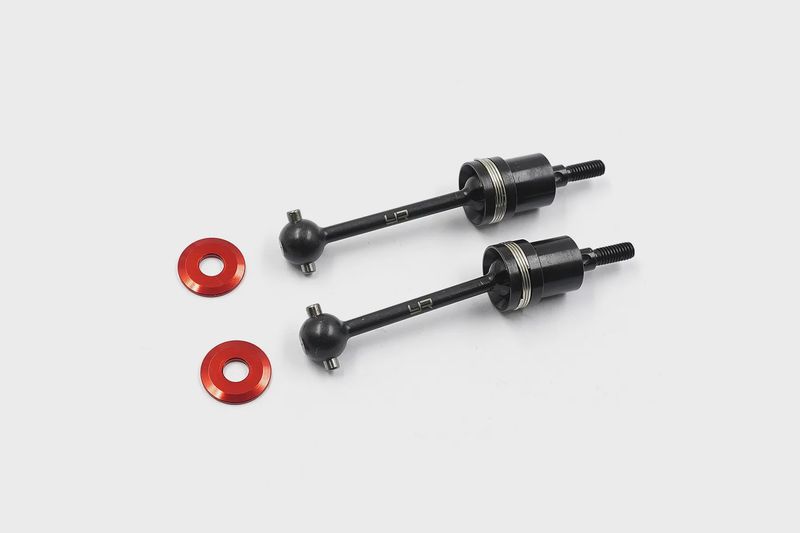 Yeah Racing G45 Steel CVD Driveshaft Hex Adapters 2Pcs - Black/Red