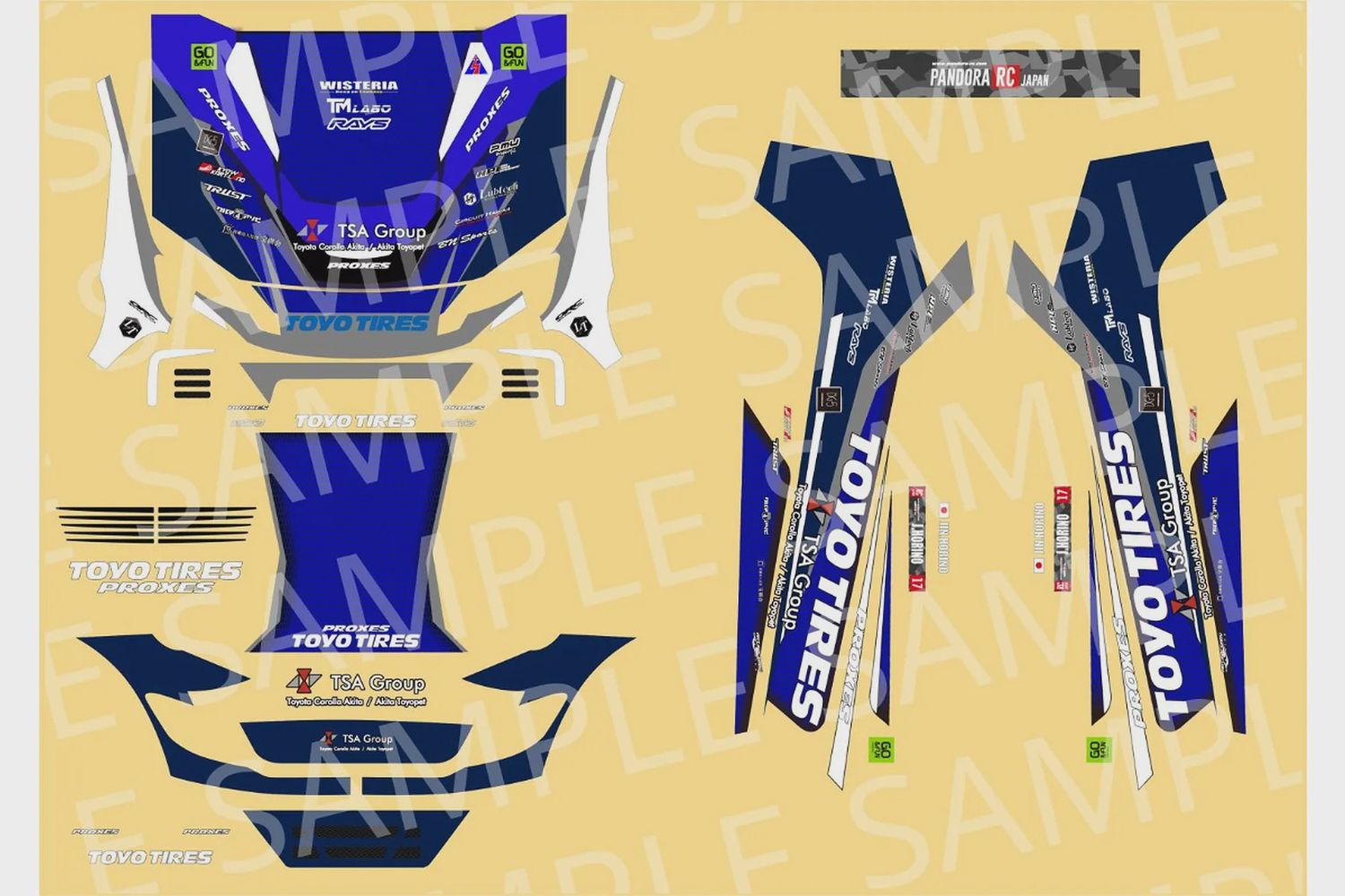 Pandora RC Jin Horino Spec Vinyl and Logo Decal Set