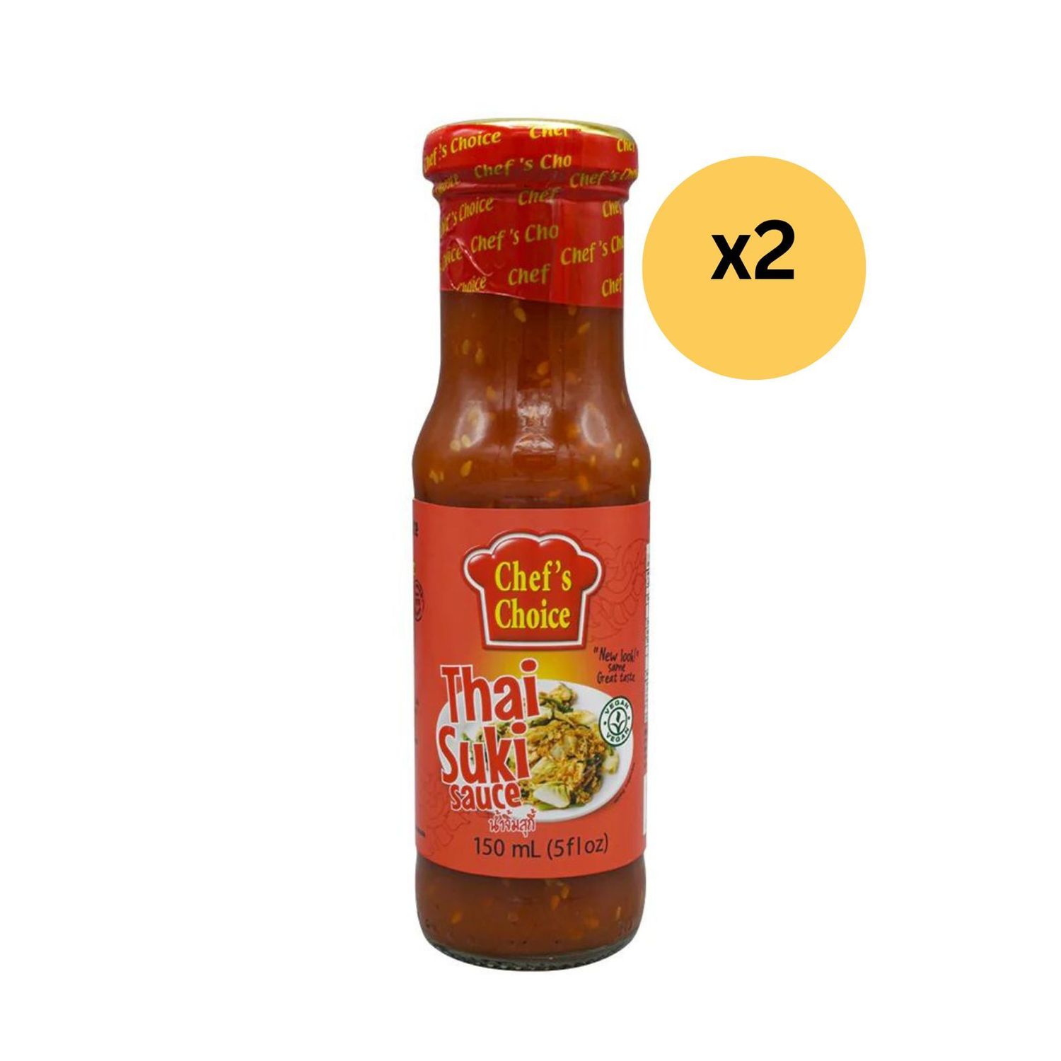 純素泰式甜酸汁(泰式火鍋醬） - 150 毫升（2樽）Vegan Thai Suki Sauce - 150ml (2 bottles)［此日期前最佳：2027年1月04日］