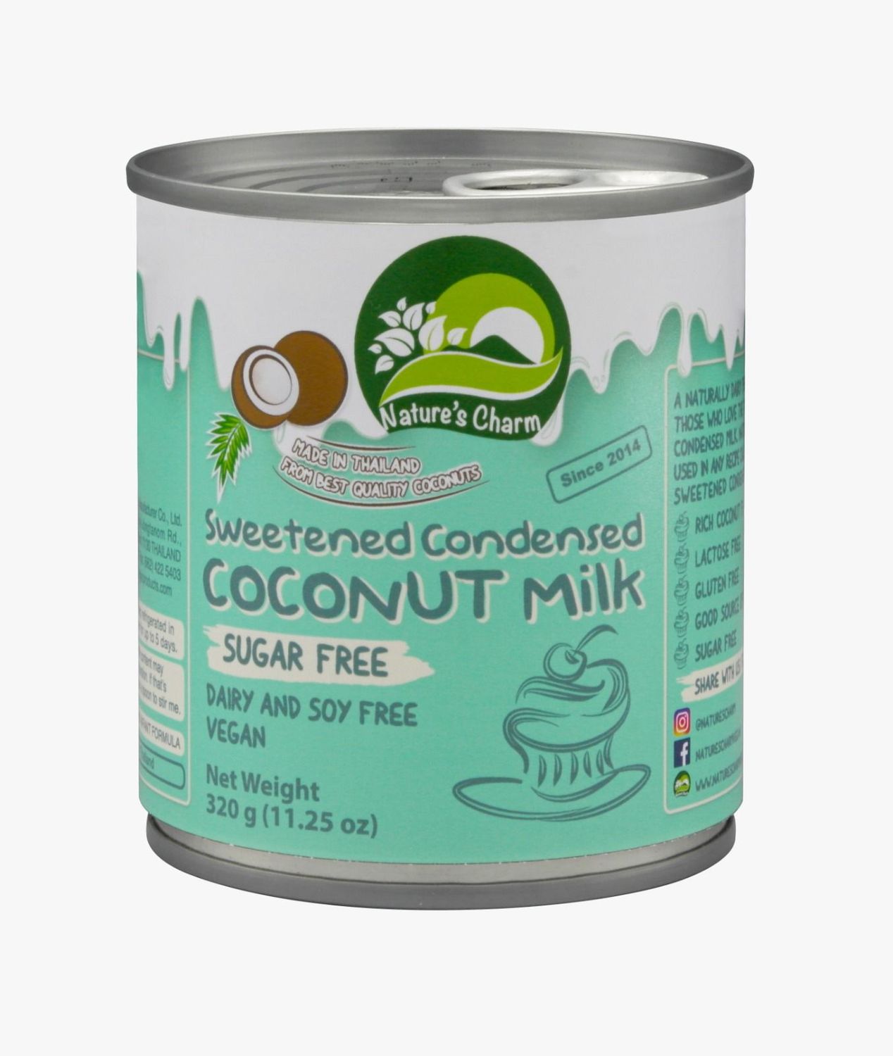 純素甜椰子煉奶 - 無糖 - 320 克Sweetened Condensed Coconut Milk - Sugar Free - 320g［此日期前最佳：2025年7月27日］