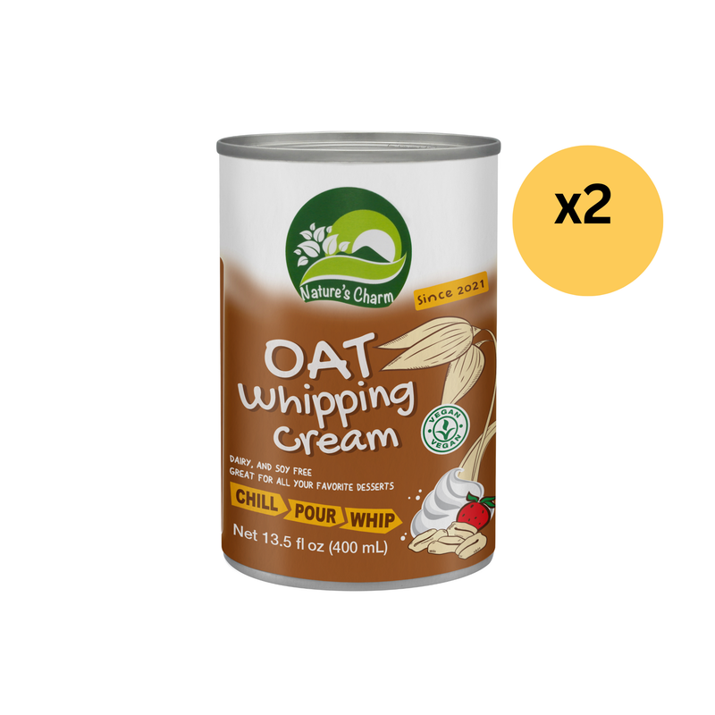 純素燕麥淡忌廉 - 400 毫升 (2罐)Oat Whipping Cream - 400ml (2 cans)［此日期前最佳：2025年10月25日］