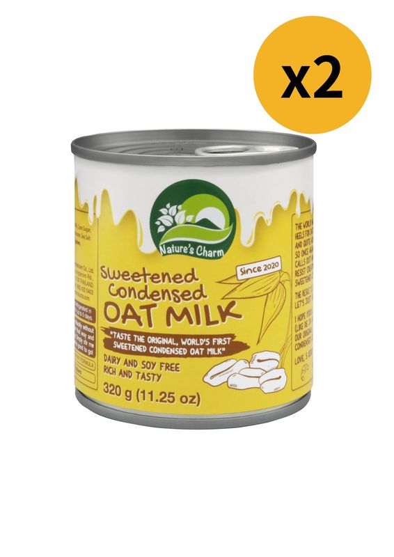 純素甜燕麥煉奶 - 320 克(2罐)Sweetened Condensed Oat Milk - 320g (2 cans)［此日期前最佳：2026年7月12日］
