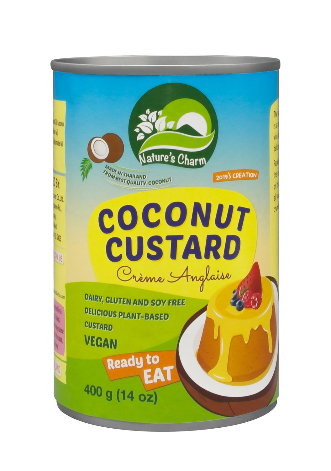 純素椰子吉士醬 - 400克Coconut Custard - 400g［此日期前最佳：2025年7月19日］