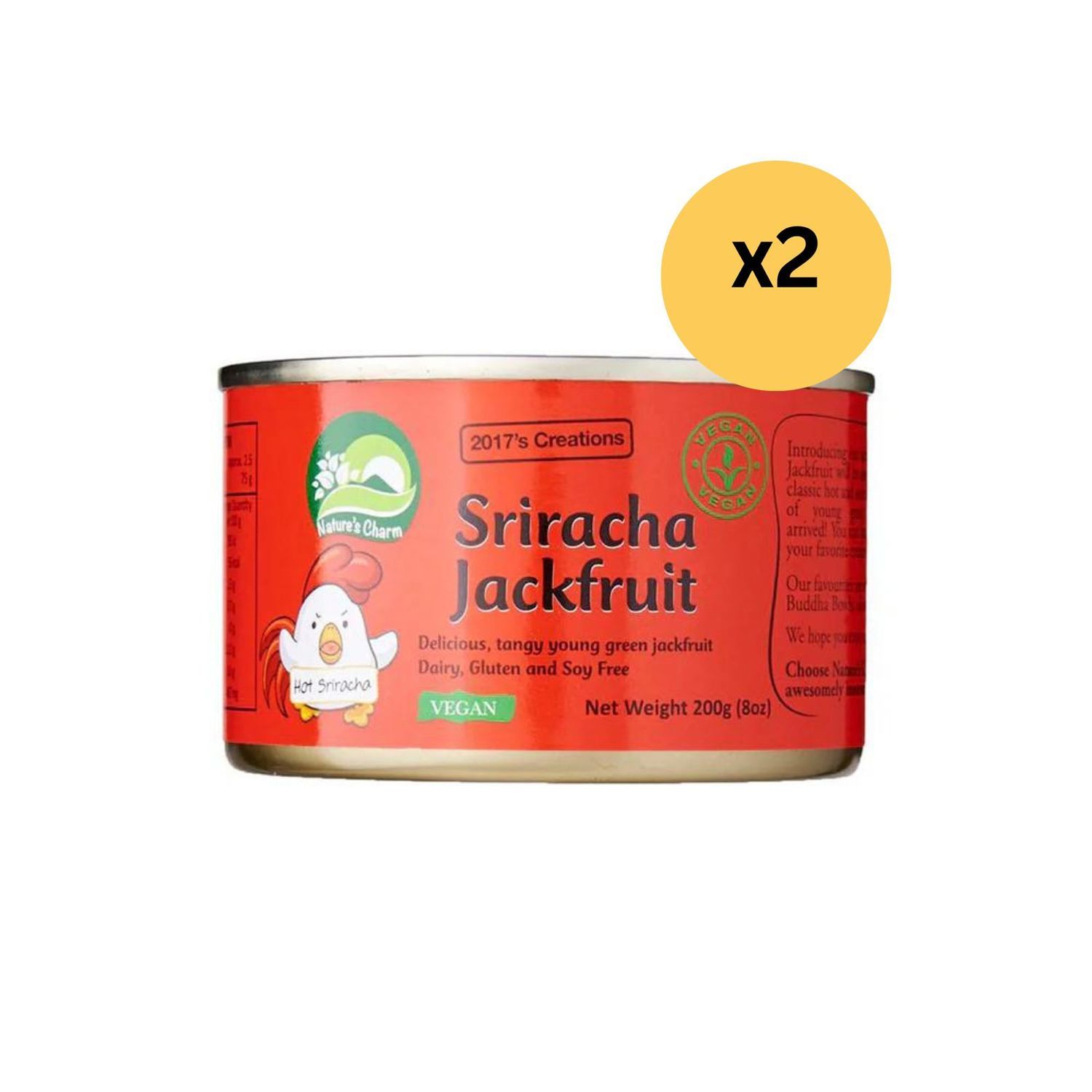 是拉差辣醬青大樹菠蘿 - 200克(2 罐)Sriracha Jackfruit - 200g(2 cans)［此日期前最佳：2026年6月9日］