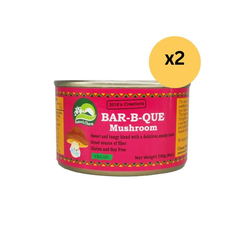 燒烤醬冬菇莖 - 200克(2 罐)Bar-B-Que  Mushroom Stem - 200g (2 cans)［此日期前最佳：2025年6月12日］