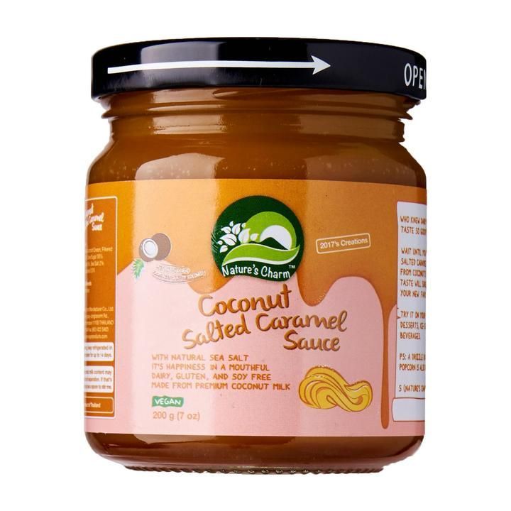 纯素咸焦糖椰子醬  - 200克Vegan Coconut Salted Caramel Sauce - 200g ［此日期前最佳：2027年7月25日］