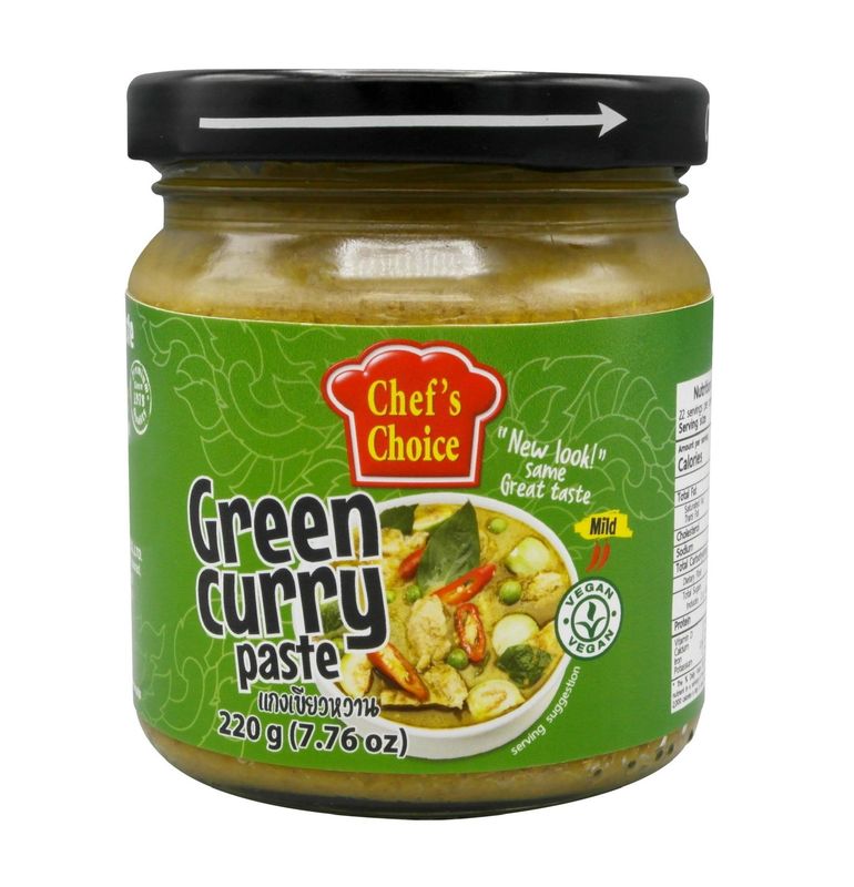 純素青咖喱醬 - 220克Vegan Green Curry Paste - 220g［此日期前最佳：2027年12月19日］