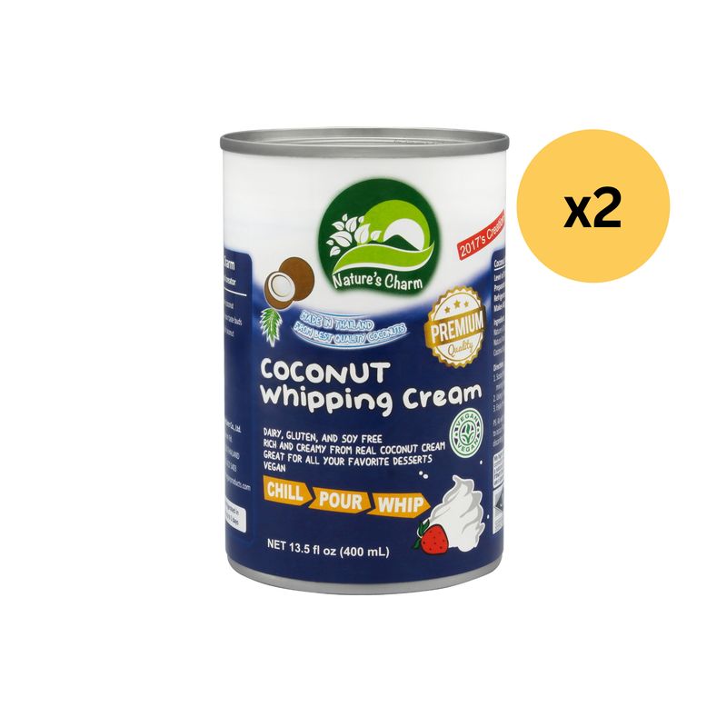 純素椰子淡忌廉 - 400 毫升 (2罐)Coconut Whipping Cream - 400 ml (2 cans)［此日期前最佳：2028年6月16日］