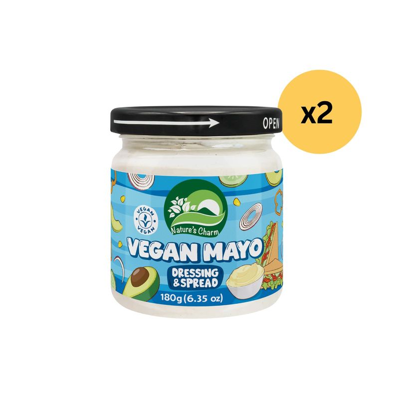 純素美乃滋｜無蛋植物基蛋黃醬｜沙律醬180克x 2Vegan Mayo (Dressing & Spread)180g x 2［此日期前最佳：2026年12月24日］