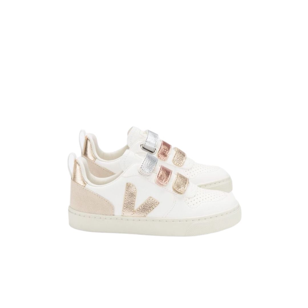 Veja Small V10-Multico Extra White Shiny, Maat: 23