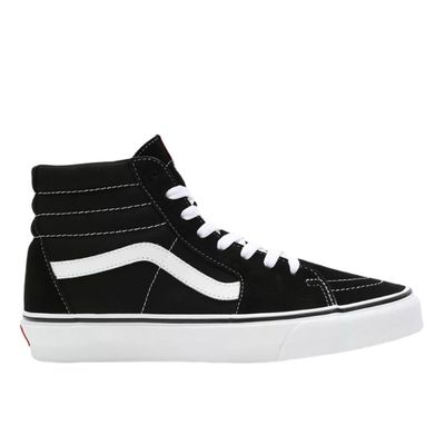 Vans SK8-HI-Black/black/white Vans zwart wit SK8 HI unisex sneaker