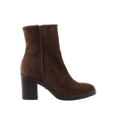 VIA VAI bruin suede Taara Jade dames enkellaarsje in de sale