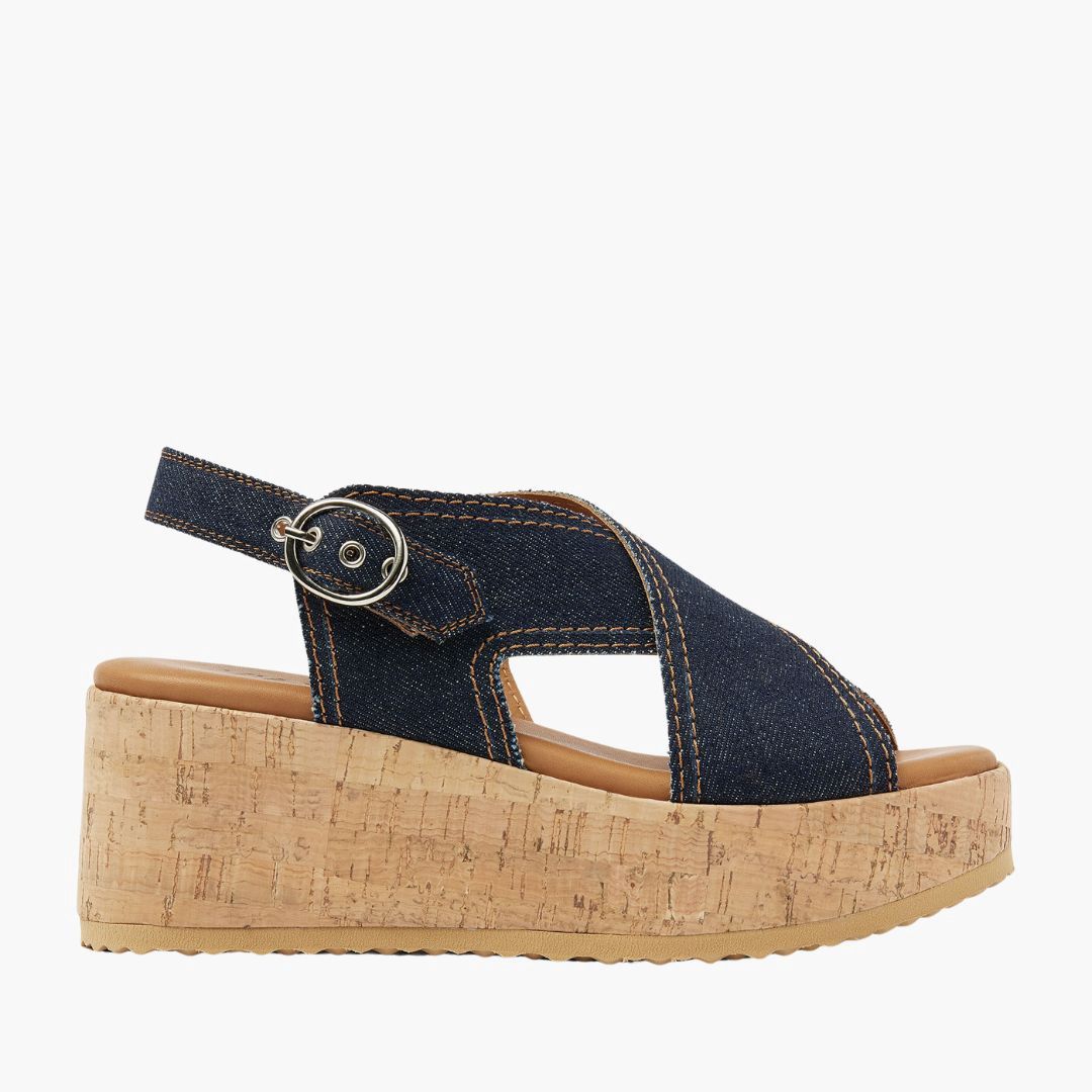 Via Vai Sissel Capri Denim sandaal, Maat: 37