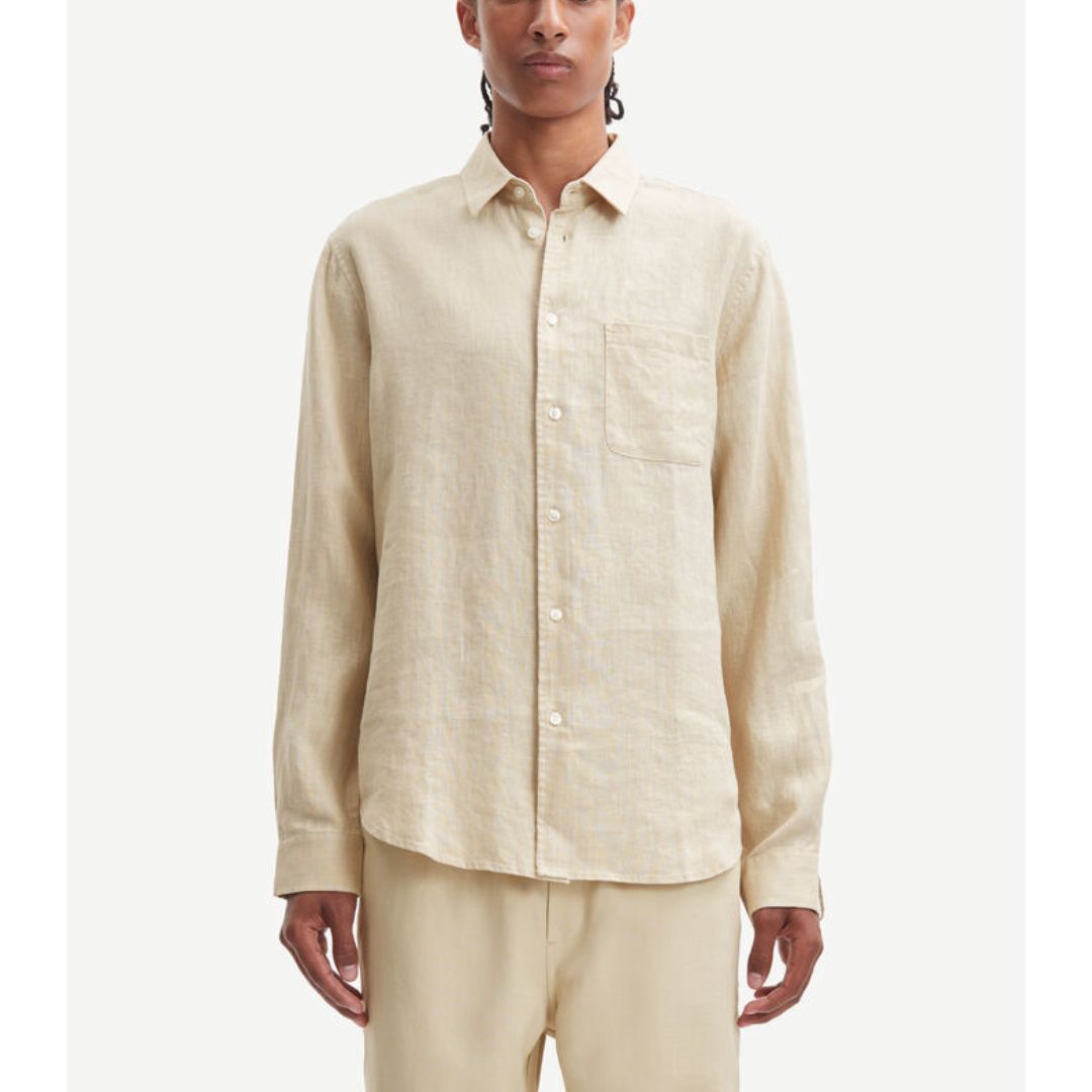 Samsoe Samsoe  Liam NF Shirt 14329 Castle Wall, Maat: XL