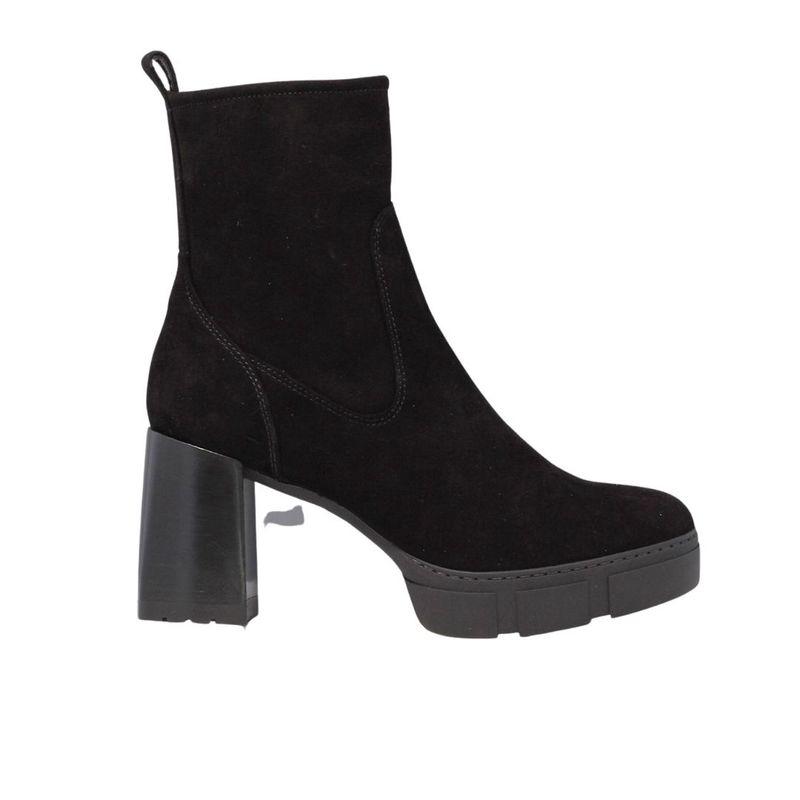 Unisa zwart suede Kinton dames enkellaarsje sale