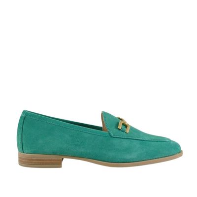 Unisa Dalcy groen suede dames loafer in de sale