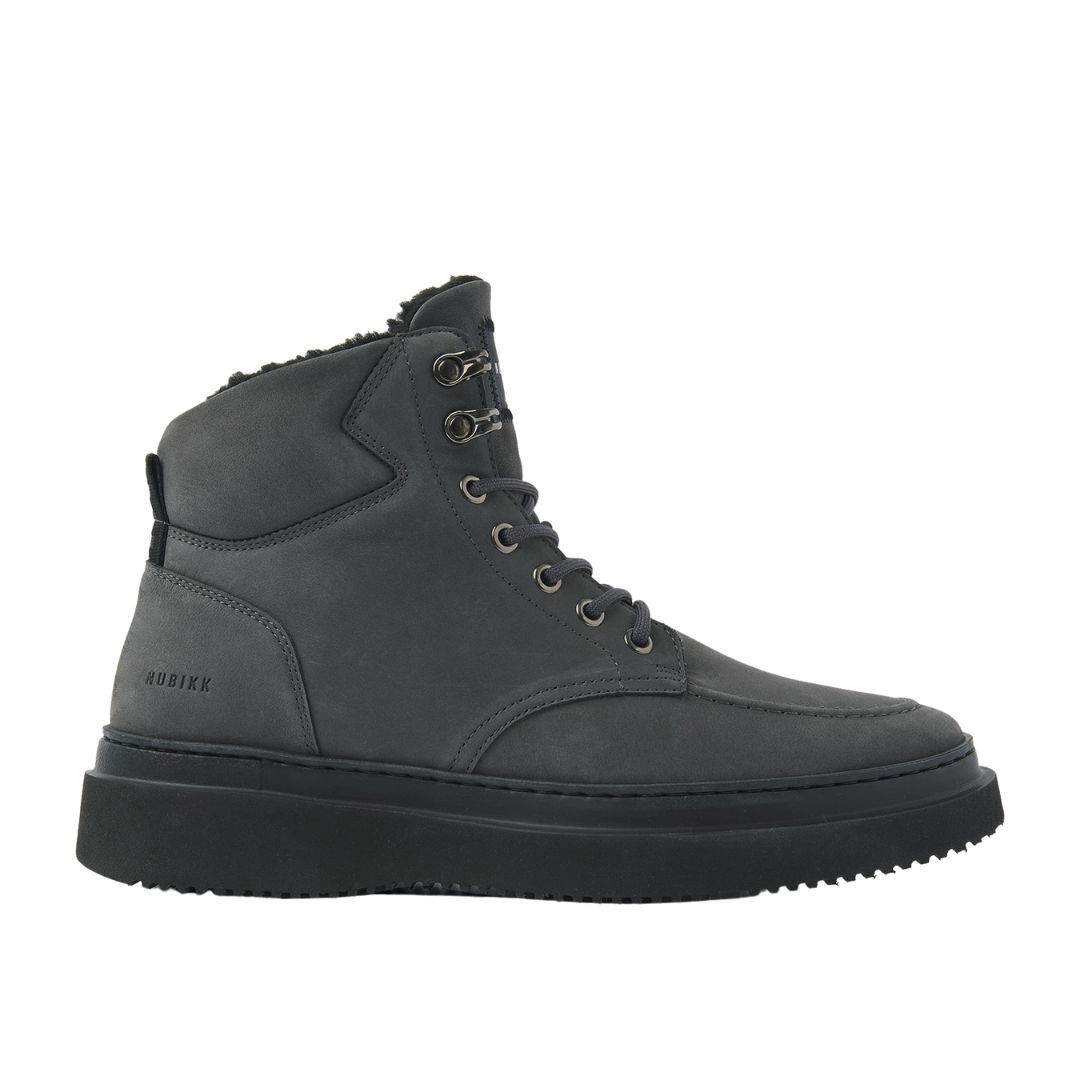 Nubikk Jonah Polar Fur-Dark Grey Nubuck