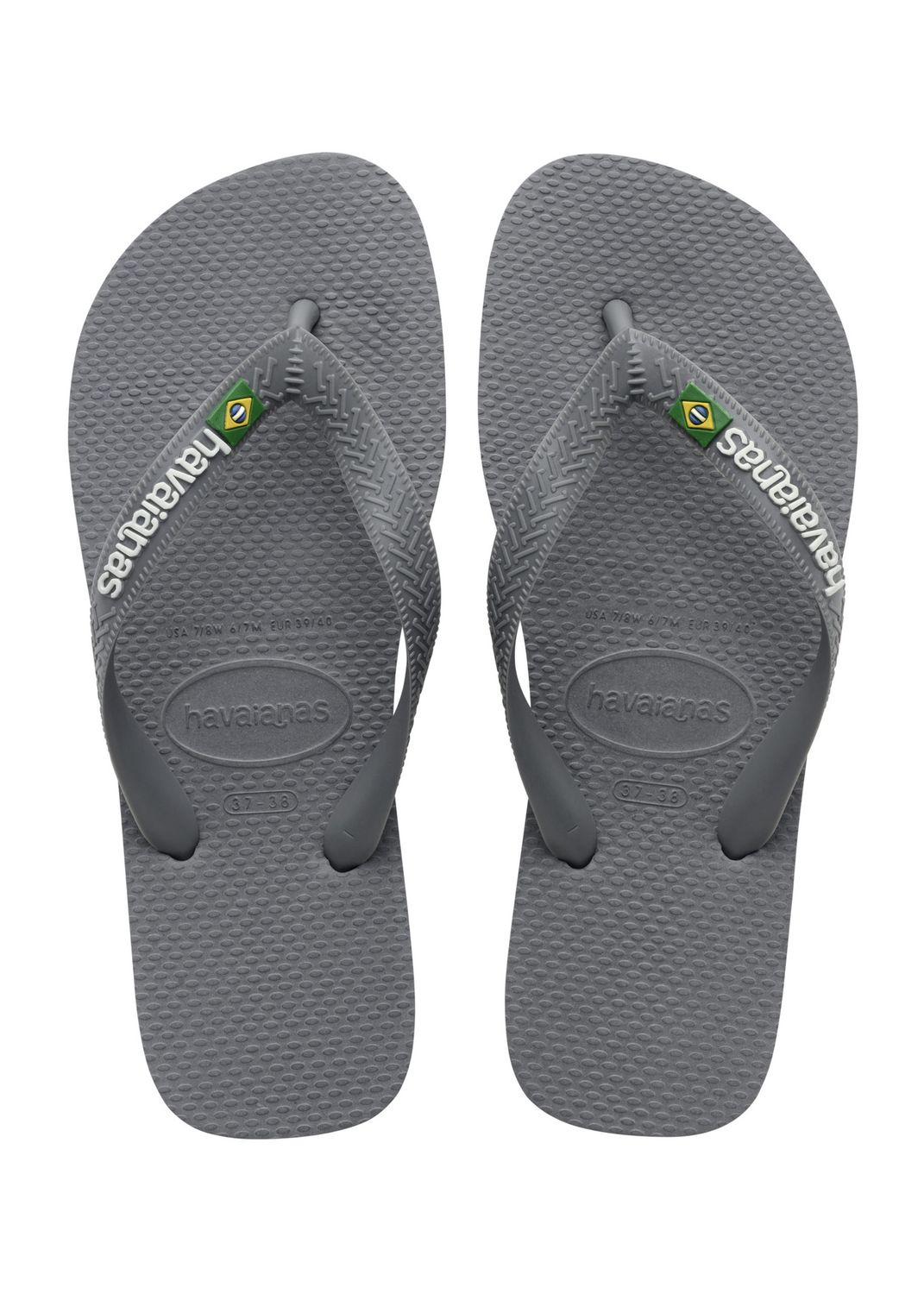 Havaianas Brasil Logo-Steel Grey, Maat: 41/42