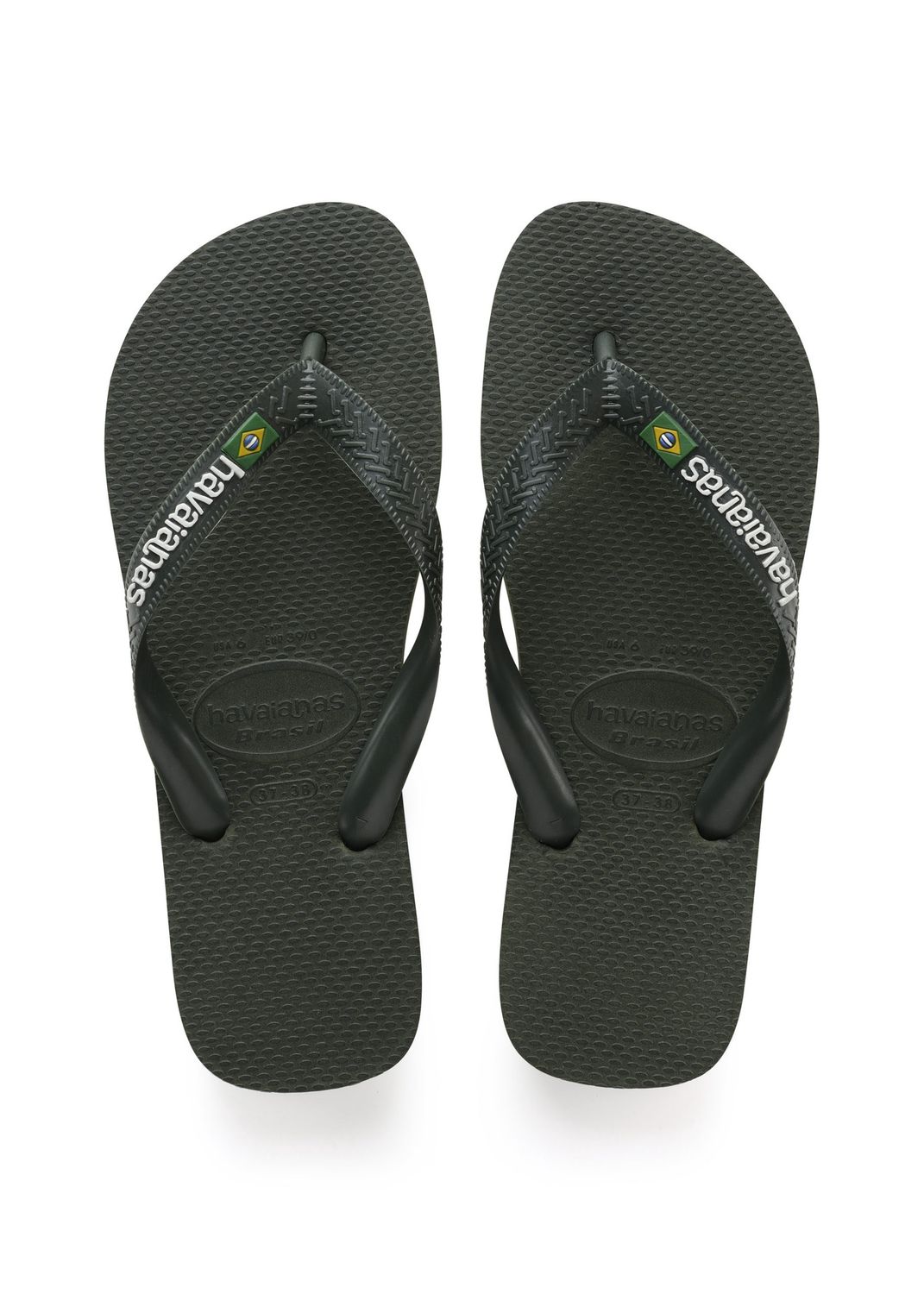 Havaianas Brasil Logo-Olive Green, Maat: 39/40