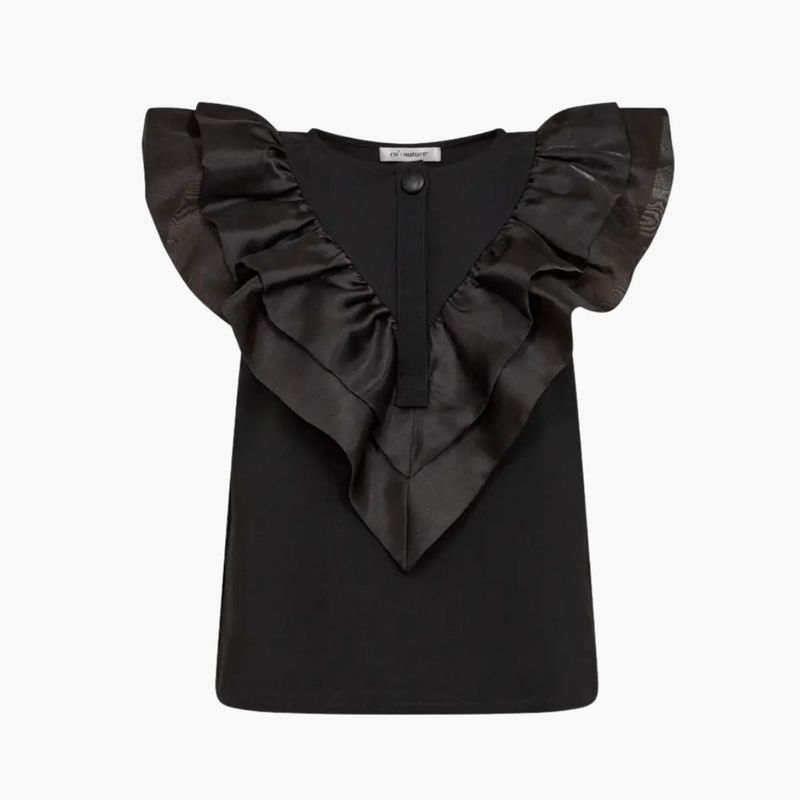 Co&#39;couture BethanyCC Frill Top-Black