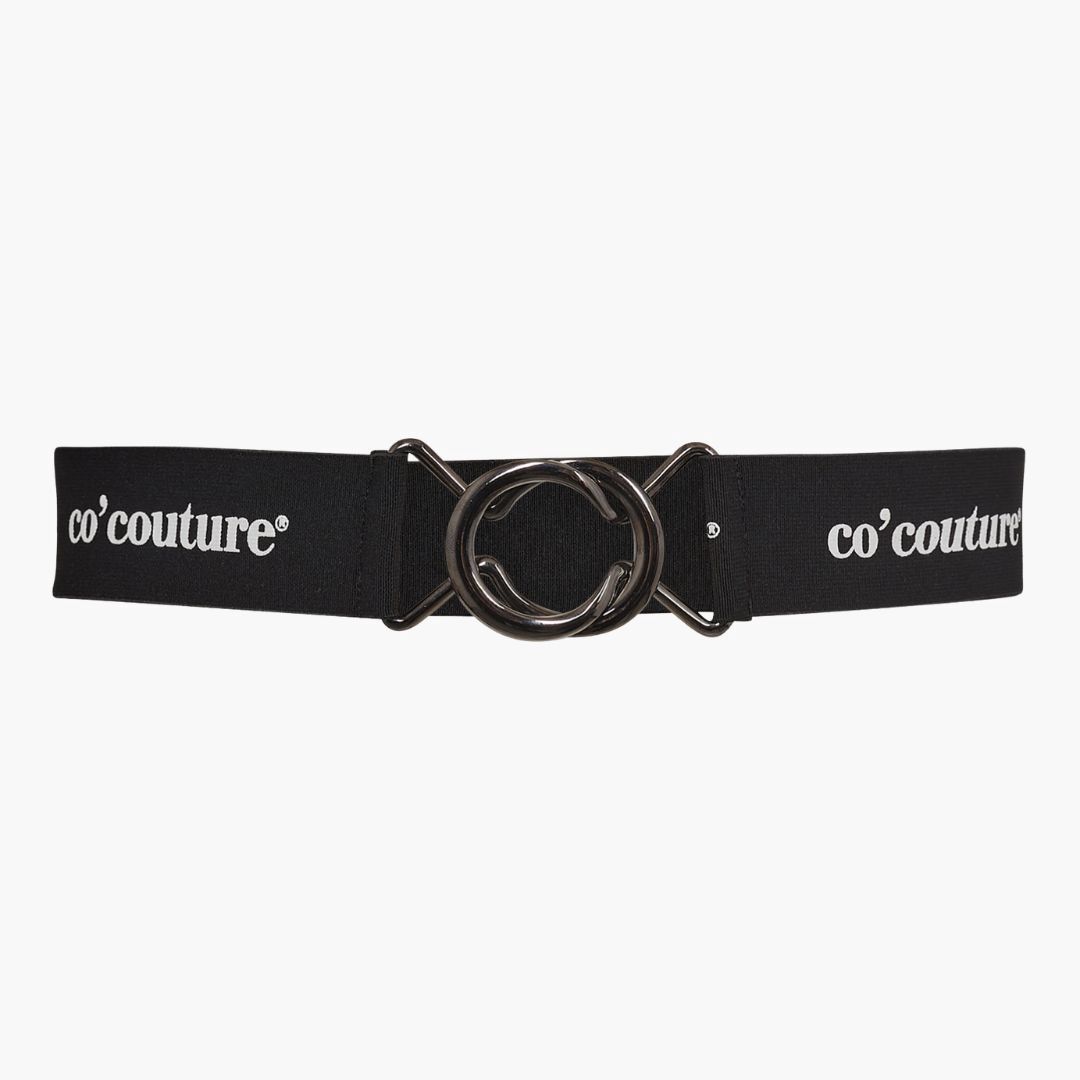 Co'couture CC Logo Elastic Black, Kleur: Zwart