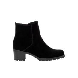 Gabor Zwart suede enkellaarsje 52.800.47