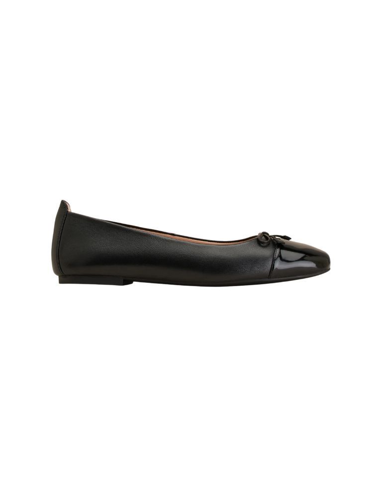 Unisa Zwart leer Belle Ballerina