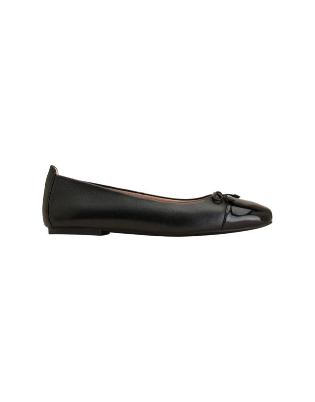 Unisa Zwart leer Belle Ballerina