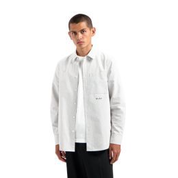 Olaf Stripe Oxford Shirt White Brown