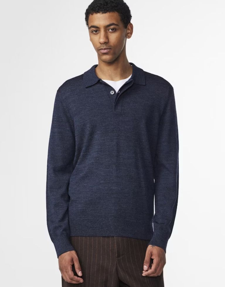 NN07 Emerson Polo 6605 Navy Mouline