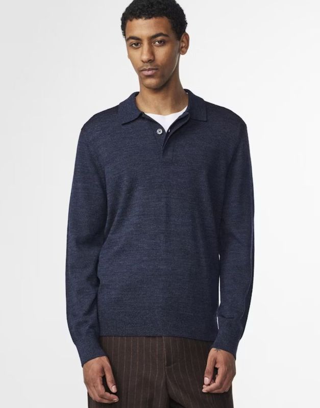 NN07 Emerson Polo 6605 Navy Mouline