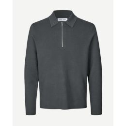 Samsoe Samsoe Guna half zip 10490 Volcanic Ash