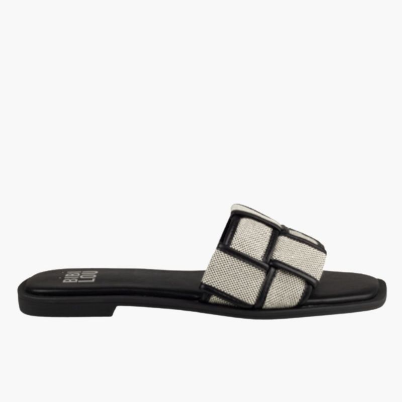 Bibi Lou Vlecht Slipper-Negro