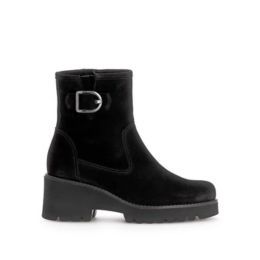 Gabor Zwart suede Sleehak enkellaarsje 56.622.47