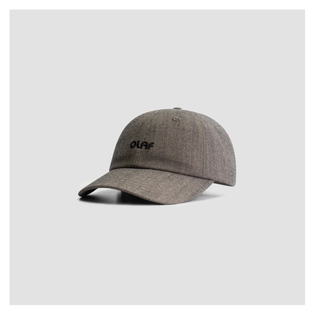 Olaf Wool Herringbone Cap Brown