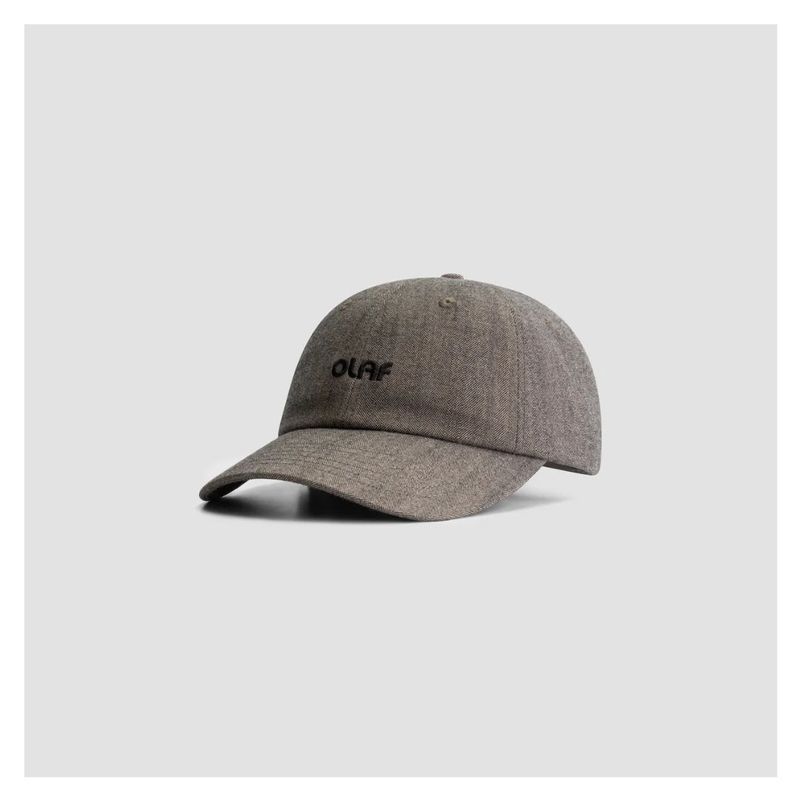 Olaf Wool Herringbone Cap Brown
