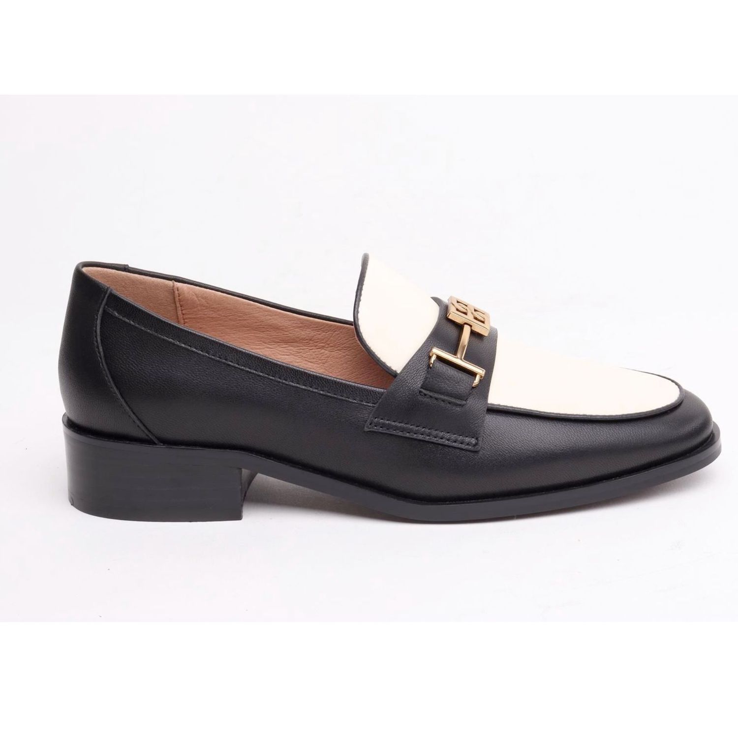 Bibi Lou Zwart Wit Tina Loafer, Maat: 37