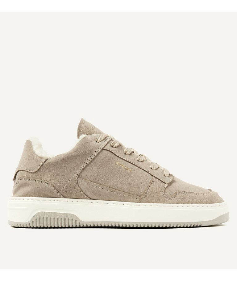Nubikk Taupe suede Basket Court Fur M sneaker, Maat: 40