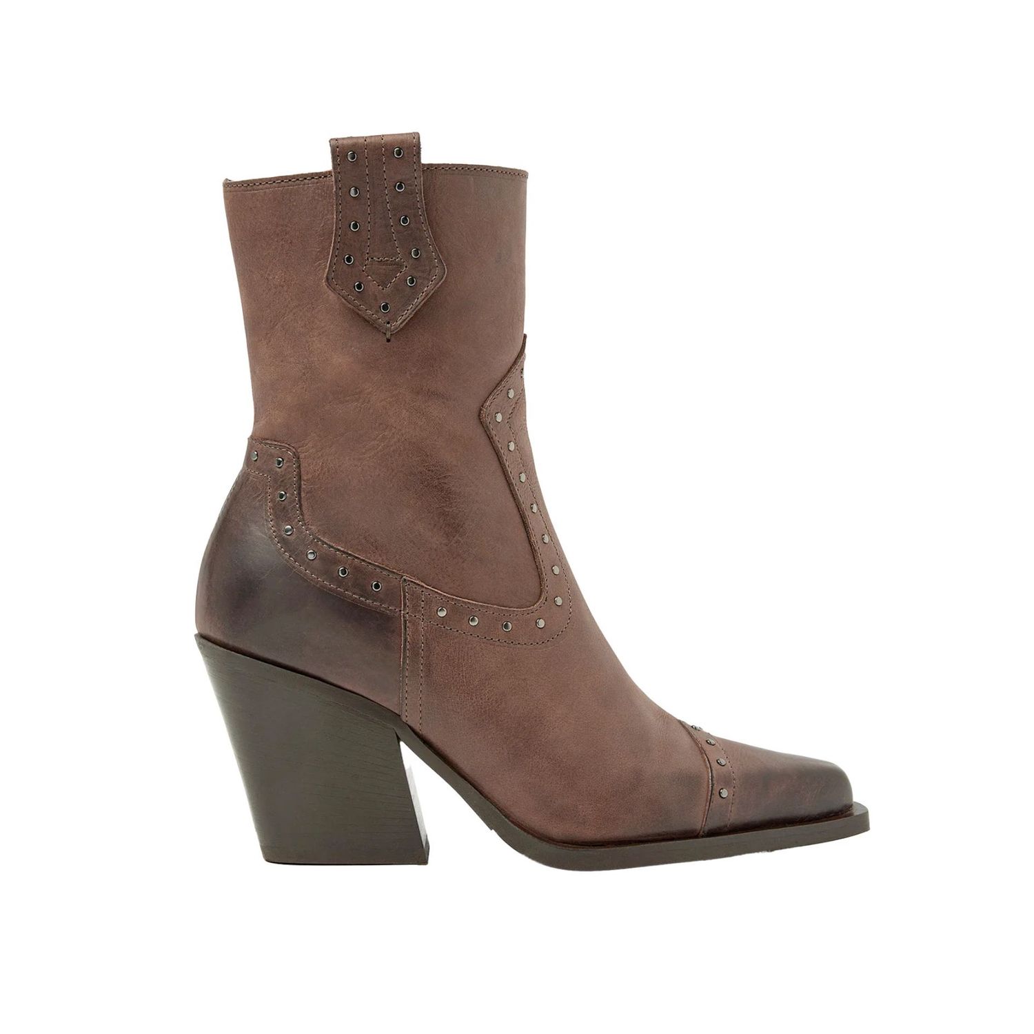 Via Vai Bruin Gioia Brass Enkellaarsje, Maat: 37