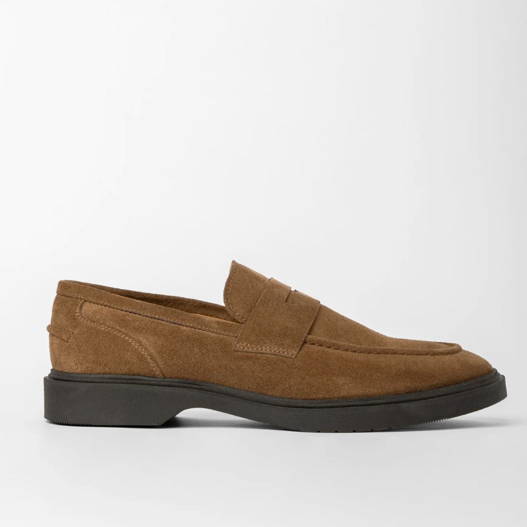 Parbleu Jesper loafer Suede Tabac, Maat: 41