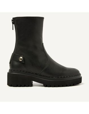 Nubikk Fae Leva Fur Bootie Black Leather